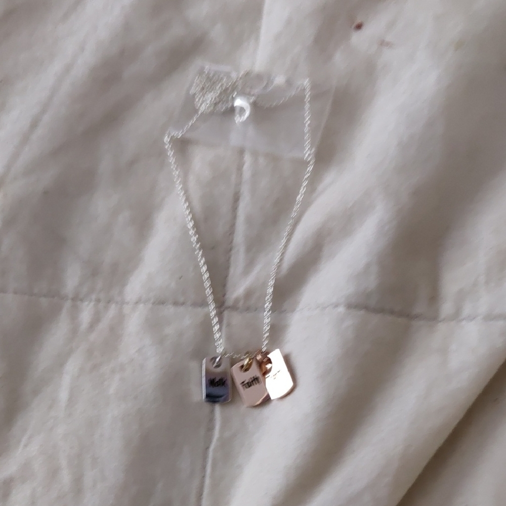 Chic Silver and Gold Personalized Necklace